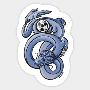 Blue Dragon Soccer Sticker